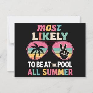 Am Wahrscheinlichsten Den ganzen Sommer am Pool Le Postkarte