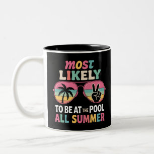 Am Wahrscheinlichsten den ganzen Sommer am Pool Le Zweifarbige Tasse