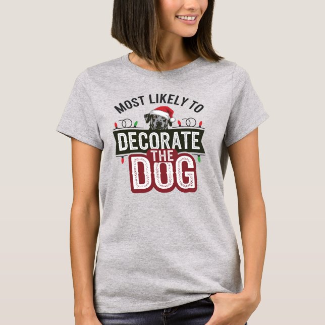 🐶 am wahrscheinlichsten, den Hund zu sonnigen Wei T-Shirt (Vorderseite)