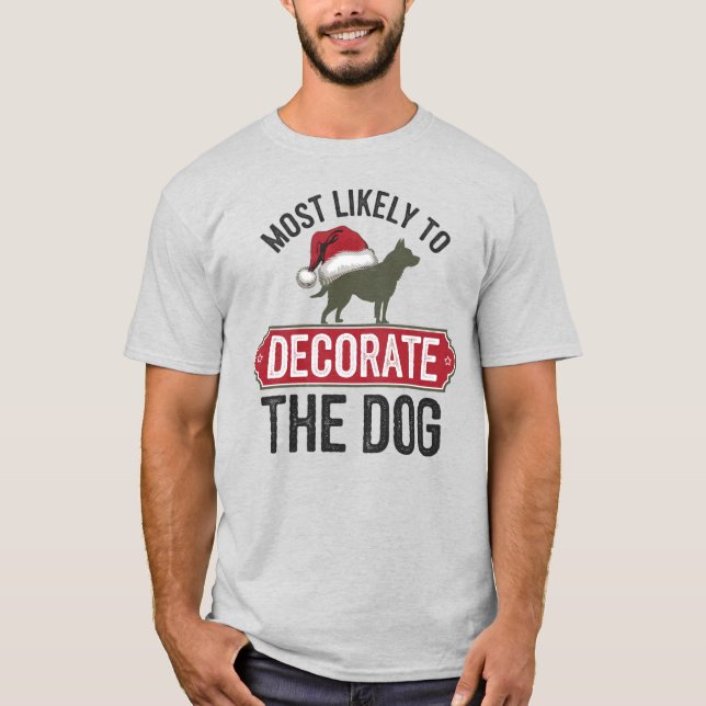 🐶 am wahrscheinlichsten, den Hund zu sonnigen Wei T-Shirt (Vorderseite)