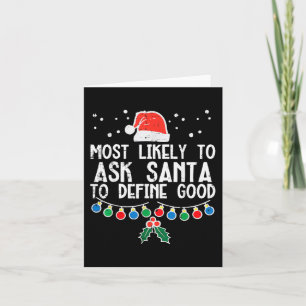 Am wahrscheinlichsten, den Weihnachtsmann Fragen, Karte