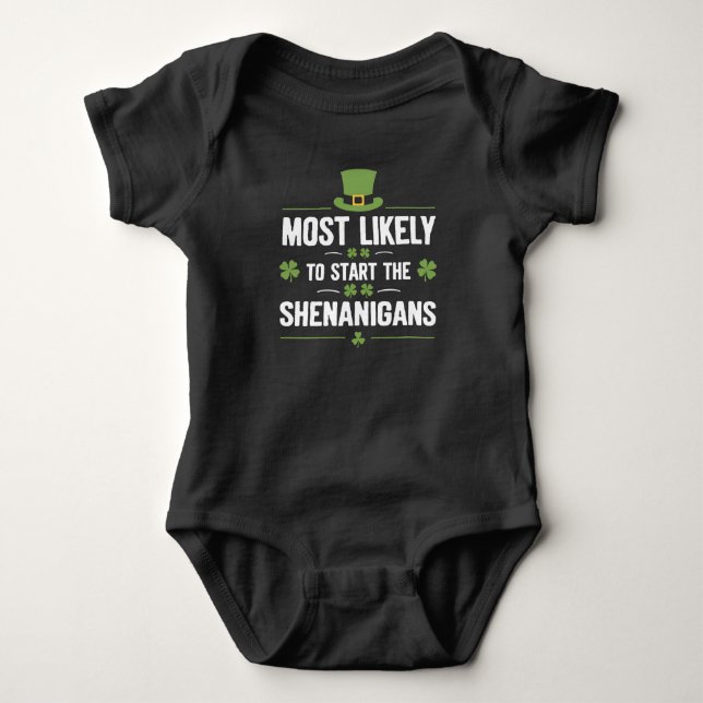 Am wahrscheinlichsten, die Shenanigans St Patrick' Baby Strampler (Vorderseite)