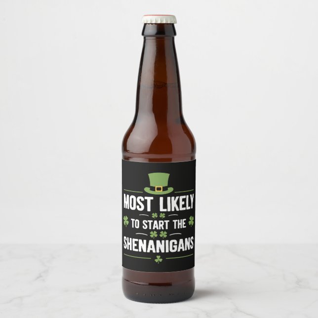 Am wahrscheinlichsten, die Shenanigans St Patrick' Bierflaschenetikett (Vorderseite)