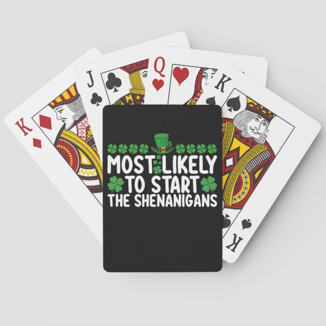 Am wahrscheinlichsten, die Shenanigans St Patrick' Spielkarten (Rückseite)