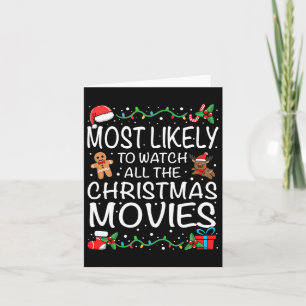 Am wahrscheinlichsten die Weihnachtsfilme Familie Karte