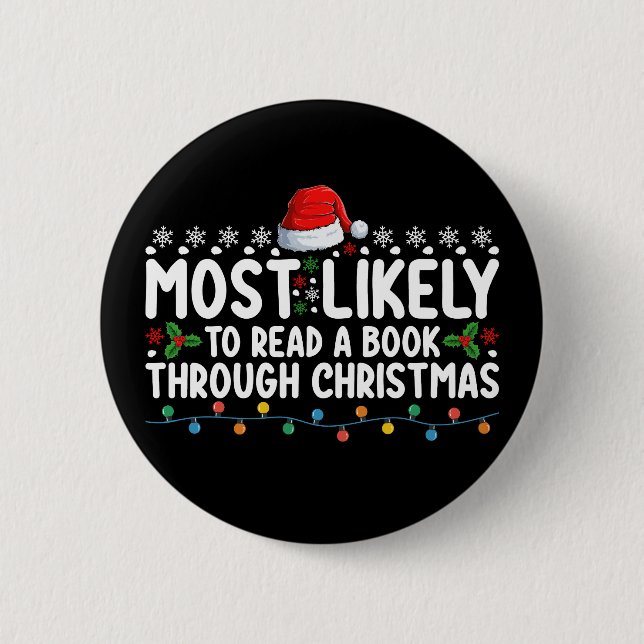 Am wahrscheinlichsten ein Buch bis Weihnachten zu  Button (Vorderseite)