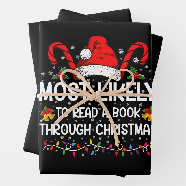 Am wahrscheinlichsten ein Buch bis Weihnachten zu  Geschenkpapier Set (Beispiel)