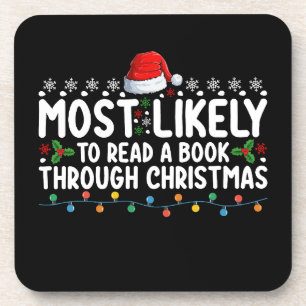Am wahrscheinlichsten ein Buch bis Weihnachten zu  Getränkeuntersetzer