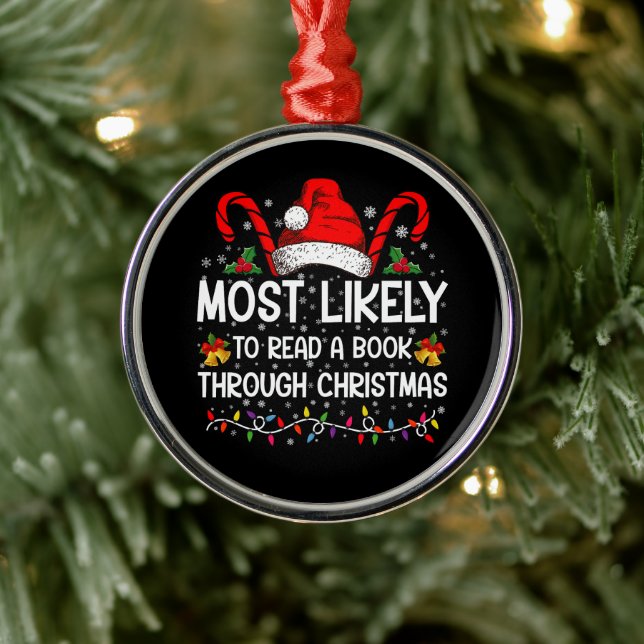 Am wahrscheinlichsten ein Buch bis Weihnachten zu  Ornament Aus Metall (Baum)