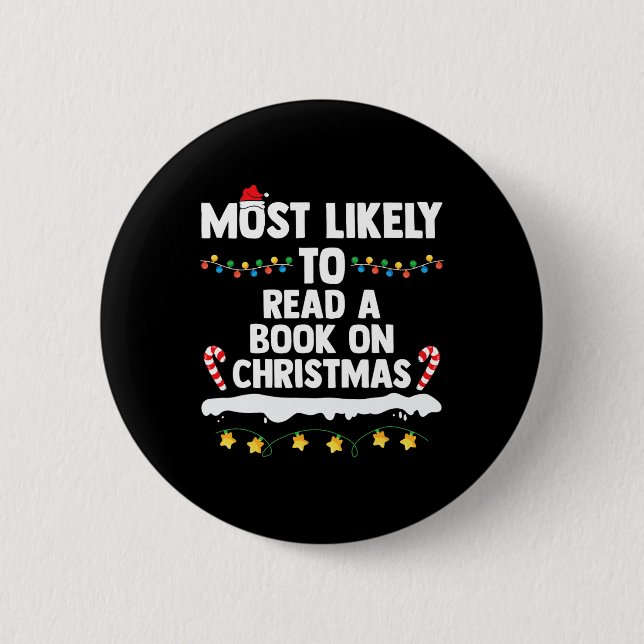Am wahrscheinlichsten ein Buch über Weihnachten Ma Button (Vorderseite)