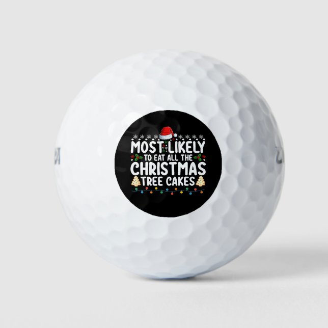 Am wahrscheinlichsten essen alle Weihnachtsbaumkuc Golfball (Vorderseite)