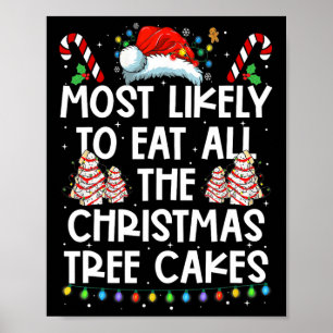 Am wahrscheinlichsten essen alle Weihnachtsbaumkuc Poster