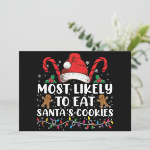 Am wahrscheinlichsten essen Santas Cookies Familie Einladung