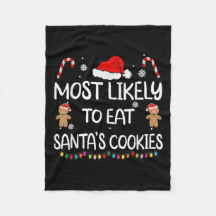 Am wahrscheinlichsten essen Santas Cookies Familie Fleecedecke