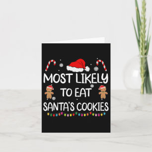 Am wahrscheinlichsten essen Santas Cookies Familie Karte