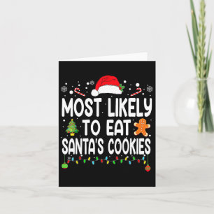 Am wahrscheinlichsten essen Santas Cookies Familie Karte