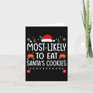 Am wahrscheinlichsten essen Santas Cookies Familie Karte
