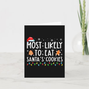Am wahrscheinlichsten essen Santas Cookies Familie Karte