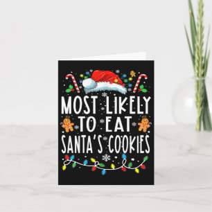 Am wahrscheinlichsten essen Santas Cookies Familie Karte