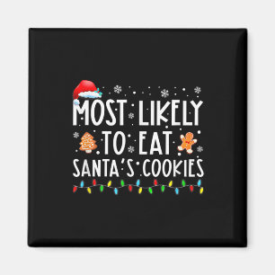 Am wahrscheinlichsten essen Santas Cookies Familie Magnet