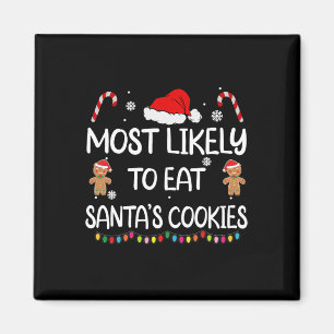 Am wahrscheinlichsten essen Santas Cookies Familie Magnet