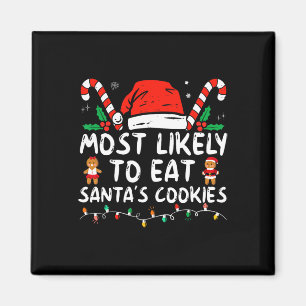 Am wahrscheinlichsten essen Santas Cookies Familie Magnet