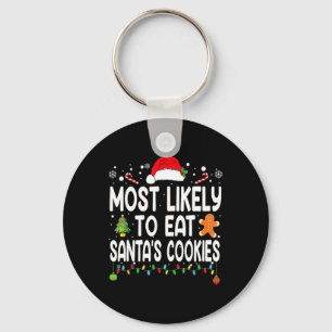 Am wahrscheinlichsten essen Santas Cookies Familie Schlüsselanhänger