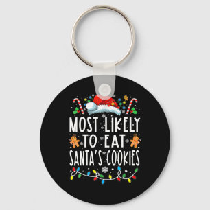 Am wahrscheinlichsten essen Santas Cookies Familie Schlüsselanhänger