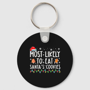 Am wahrscheinlichsten essen Santas Cookies Familie Schlüsselanhänger