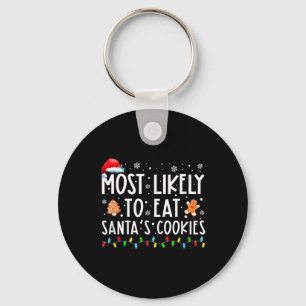 Am wahrscheinlichsten essen Santas Cookies Familie Schlüsselanhänger
