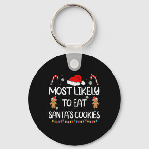 Am wahrscheinlichsten essen Santas Cookies Familie Schlüsselanhänger
