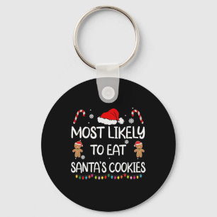 Am wahrscheinlichsten essen Santas Cookies Familie Schlüsselanhänger
