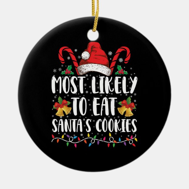 Am wahrscheinlichsten essen Weihnachten des Weihna Keramik Ornament (Vorne)