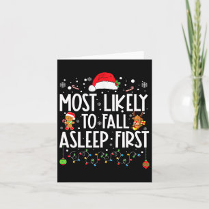 Am wahrscheinlichsten fällt Asleep First Fun Xmas Karte