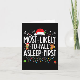 Am wahrscheinlichsten fällt Asleep First Fun Xmas Karte