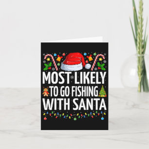Am wahrscheinlichsten fischen mit Santa Funny Fish Karte