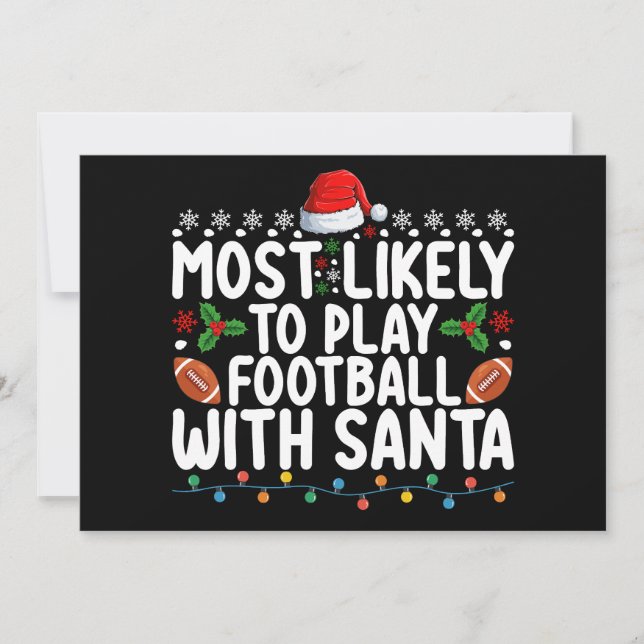 Am wahrscheinlichsten Fußball mit Weihnachten spie Einladung (Vorderseite)