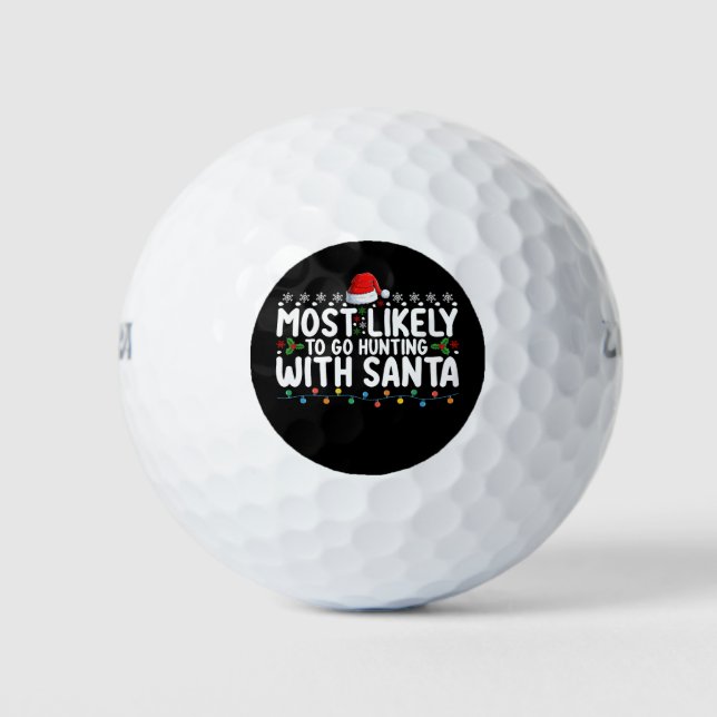 Am wahrscheinlichsten geht die Jagd mit Weihnachte Golfball (Vorderseite)