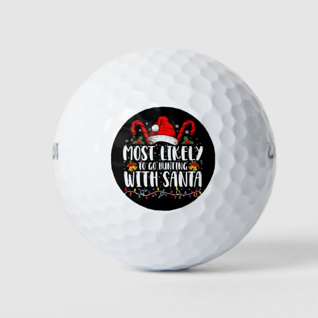 Am wahrscheinlichsten geht die Jagd mit Weihnachts Golfball (Vorderseite)