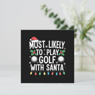 Am Wahrscheinlichsten Golf Mit Santa Family Xmas S Einladung