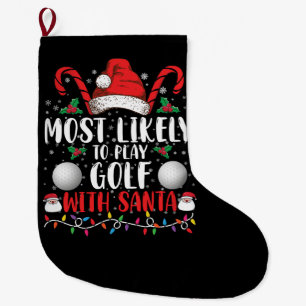 Am Wahrscheinlichsten Golf Mit Santa Family Xmas S Großer Weihnachtsstrumpf