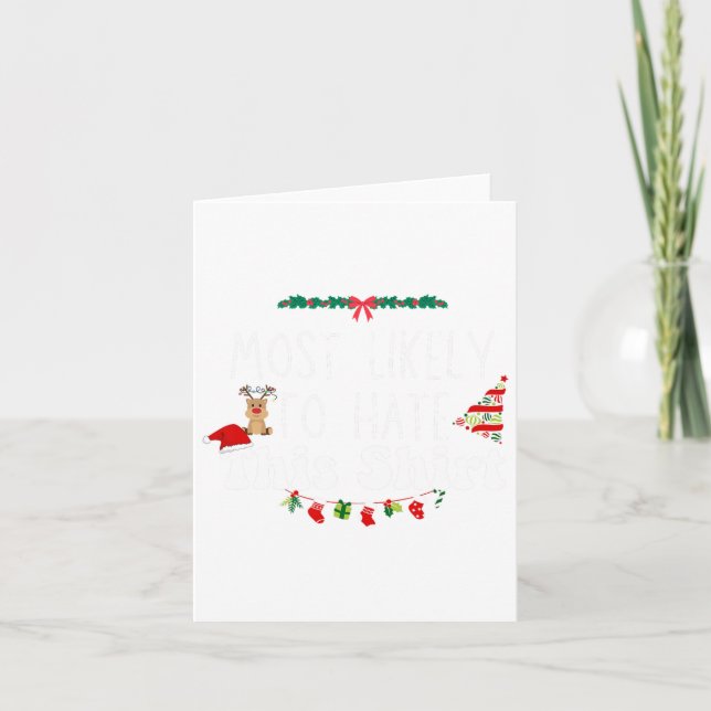 Am wahrscheinlichsten hassen diese Weihnachten pas Karte (Vorderseite)