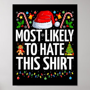 Am wahrscheinlichsten hassen diese Weihnachtsfeier Poster
