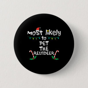 Am wahrscheinlichsten Haustier Weihnachtsmatte Wei Button