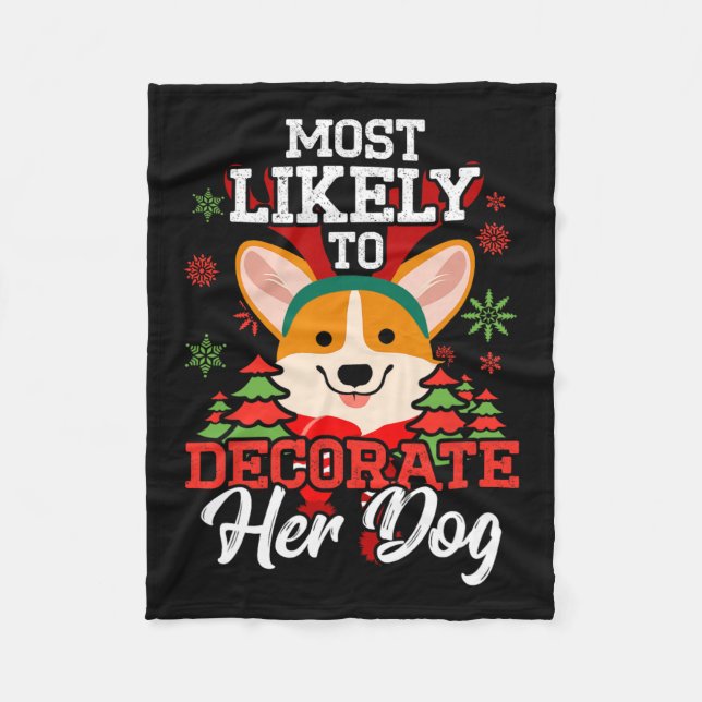 Am wahrscheinlichsten, ihren Hund Weihnachten Paja Fleecedecke (Vorderseite)