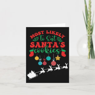 Am wahrscheinlichsten isst man Santa's Kekse -Fami Karte