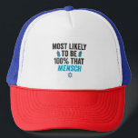 Am wahrscheinlichsten ist, dass die 100, die Mensc Truckerkappe<br><div class="desc">hanukkah, passover, jiddisch, chanukah, jüdisch, menorah, jew, gift, geburtszeit, mensch</div>