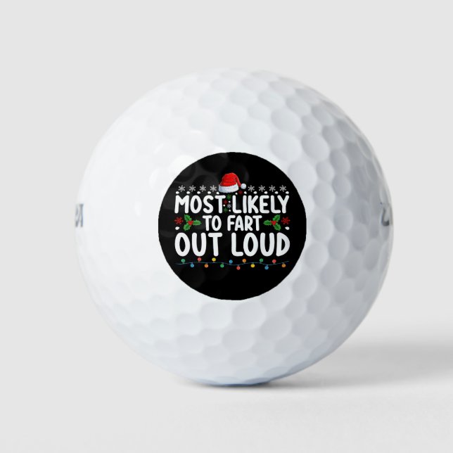 Am wahrscheinlichsten ist die Furz der Weihnachtsf Golfball (Vorderseite)