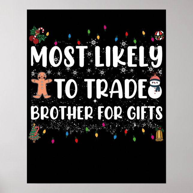 Am wahrscheinlichsten ist es, Brüder zu Weihnachte Poster (Vorne)