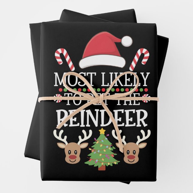 Am wahrscheinlichsten ist es, dass der Rentier Squ Geschenkpapier Set (Beispiel)